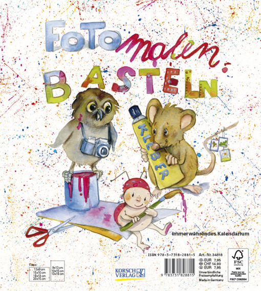 Cover zu Foto-Malen-Basteln Bastelkalender für Kinder weiß immerwährend