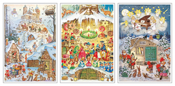 Korsch 12436-200 Stk Adventskalender Karte Kuvert Restposten Sonderposten 