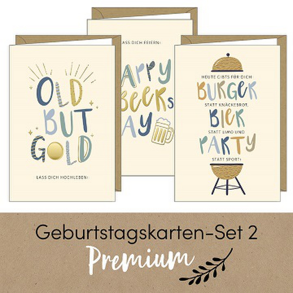 Cover zu Geburtstagskarten-Set 2 Premium - 3 Karten