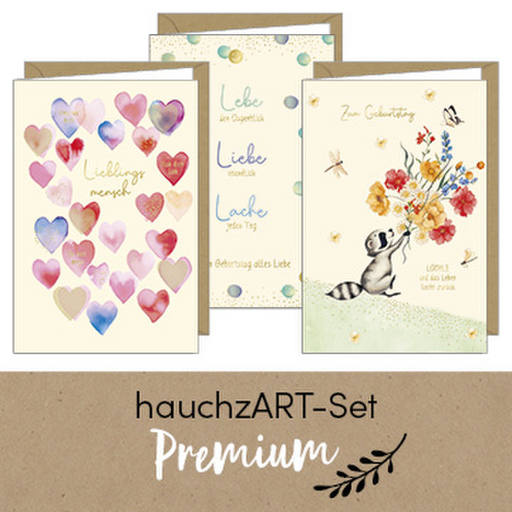 Cover zu hauchZART-Set Premium 3 Karten ohne Cello