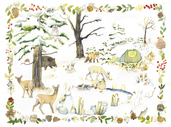 Cover zu Adventskalender "Tiere am Winterteich"