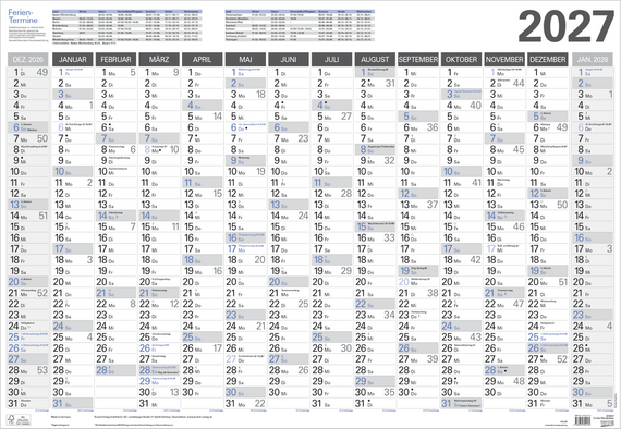 Cover zu Gro&szlig;er Wandtimer 2027