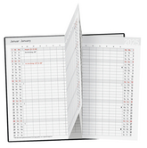 Taschenkalender Saturn Leporello PVC rot 2025  Korsch Verlag