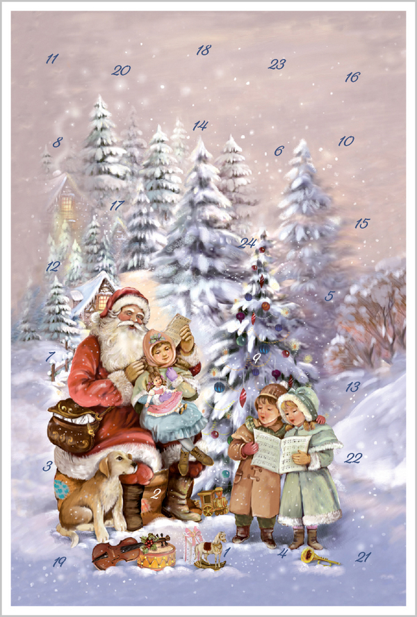 Adventskarten-Sortiment &raquo;Beim Weihnachtsmann&laquo; (3 x 1 Karte), Innenansicht #3