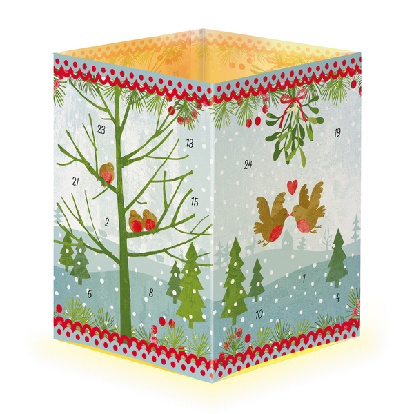 Teelicht-Adventskarten-Sortiment »Flockentanz und Lichterglanz« (3 x 1 Karte), Innenansicht #1