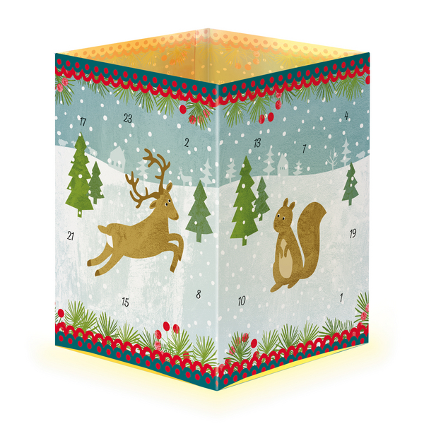 Teelicht-Adventskarten-Sortiment »Flockentanz und Lichterglanz« (3 x 1 Karte), Innenansicht #2