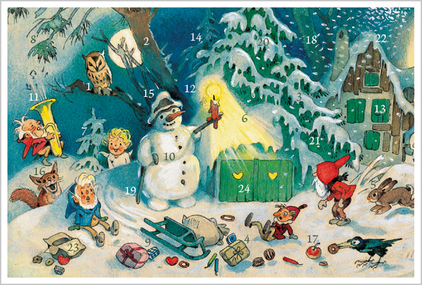 Adventskarten-Sortiment &raquo;Baumgartens Weihnachtswelt&laquo; (3 x 1 Karte), Innenansicht #2