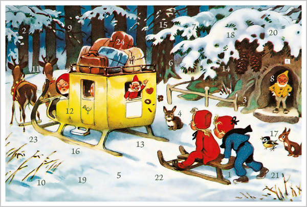 Adventskarten-Sortiment &raquo;Baumgartens Weihnachtswelt&laquo; (3 x 1 Karte), Innenansicht #3