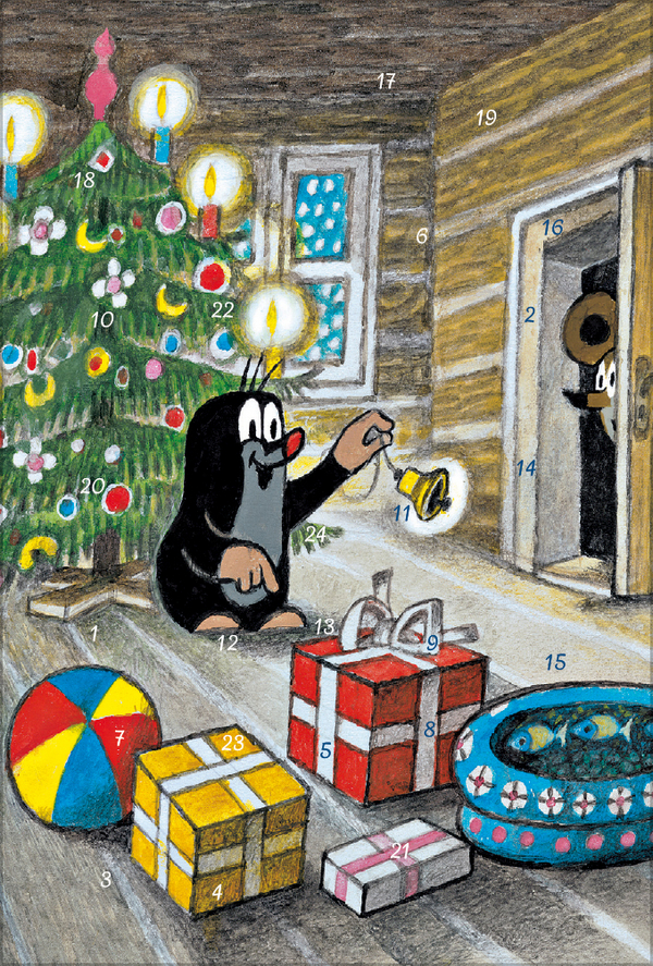 Adventskarten-Sortiment &raquo;Der kleine Maulwurf&laquo; (3 x 1 Karte), Innenansicht #1