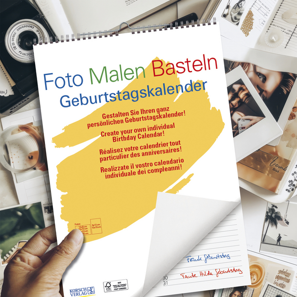 Foto-Malen-Basteln Bastelkalender A4 weiß Geburtstagskalender, Innenansicht #16
