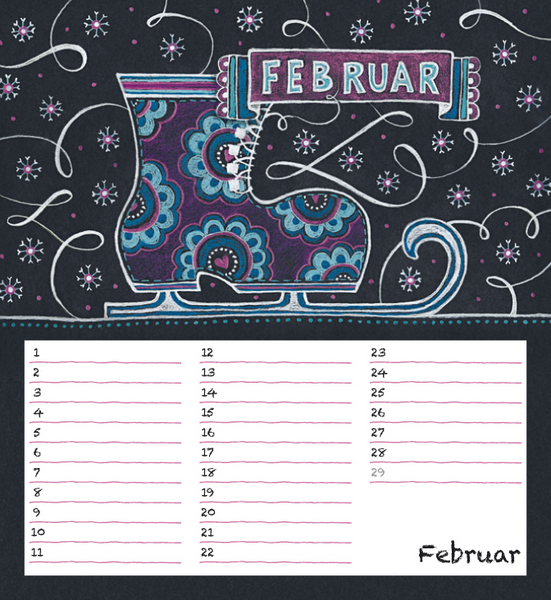 Geburtstagskalender Chalk Love, Innenansicht #2