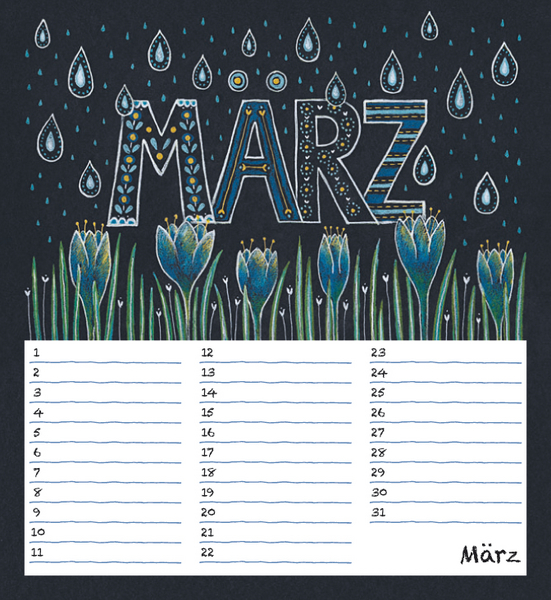 Geburtstagskalender Chalk Love, Innenansicht #3
