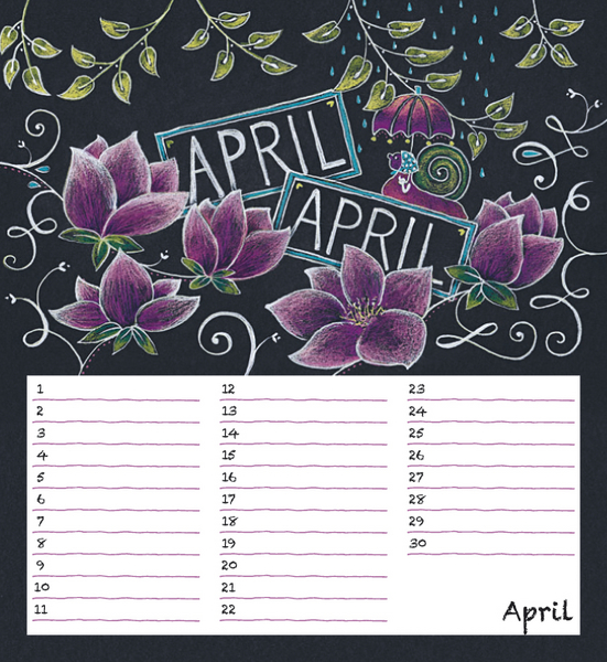 Geburtstagskalender Chalk Love, Innenansicht #4