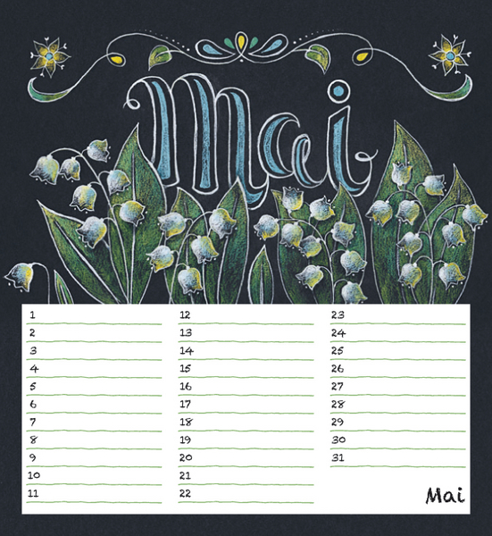 Geburtstagskalender Chalk Love, Innenansicht #5