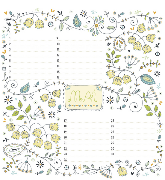 Geburtstagskalender Happy Birthday, Innenansicht #5