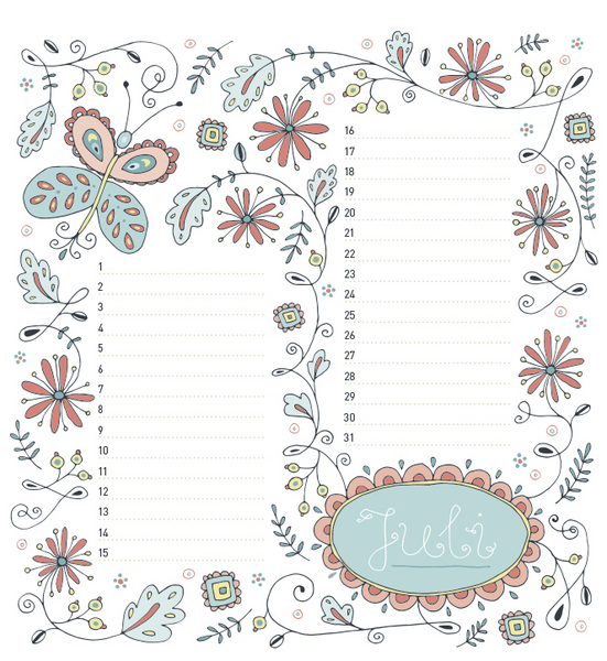 Geburtstagskalender Happy Birthday, Innenansicht #7