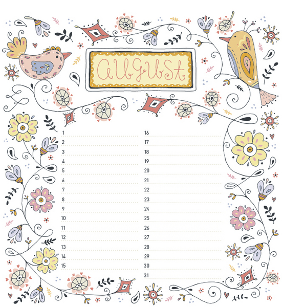 Geburtstagskalender Happy Birthday, Innenansicht #8