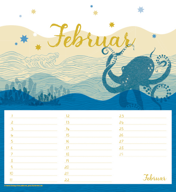 Geburtstagskalender Vitamin Sea, Innenansicht #2