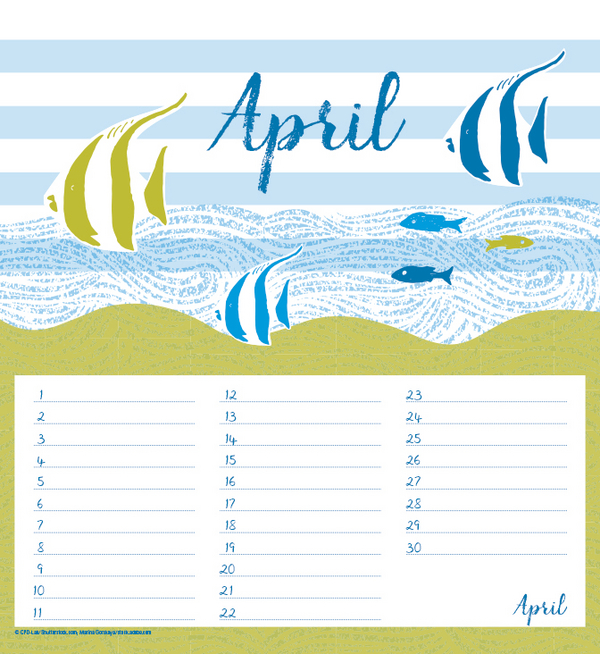 Geburtstagskalender Vitamin Sea, Innenansicht #4