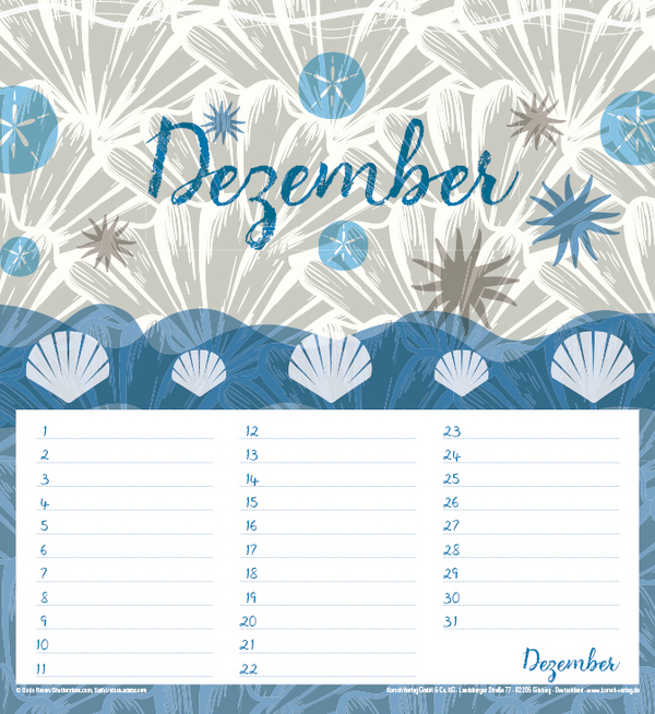 Geburtstagskalender Vitamin Sea, Innenansicht #12