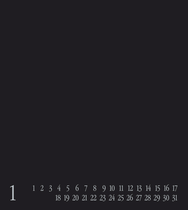 Foto-Malen-Basteln Bastelkalender schwarz immerwährend, Innenansicht #1