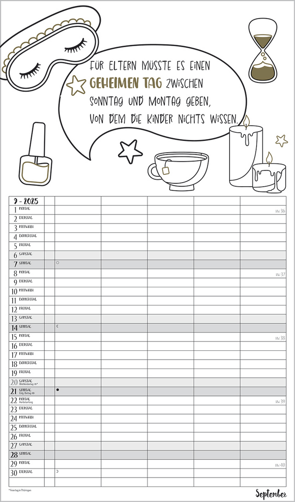 Visual Words Familienplaner 2025 | Korsch Verlag