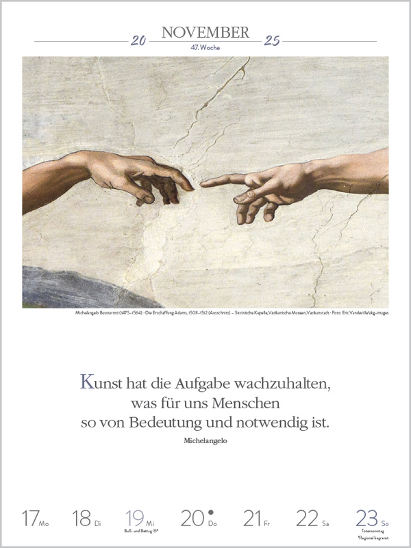 Literaturkalender Kunst 2025 Korsch Verlag