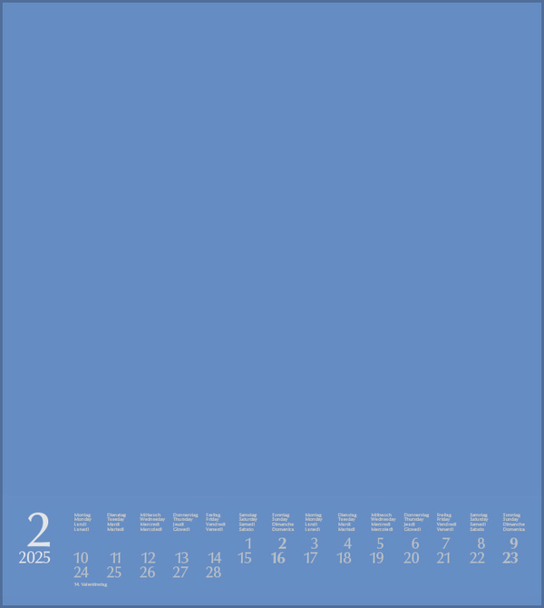 FotoMalenBasteln Bastelkalender blau 2025 Korsch Verlag