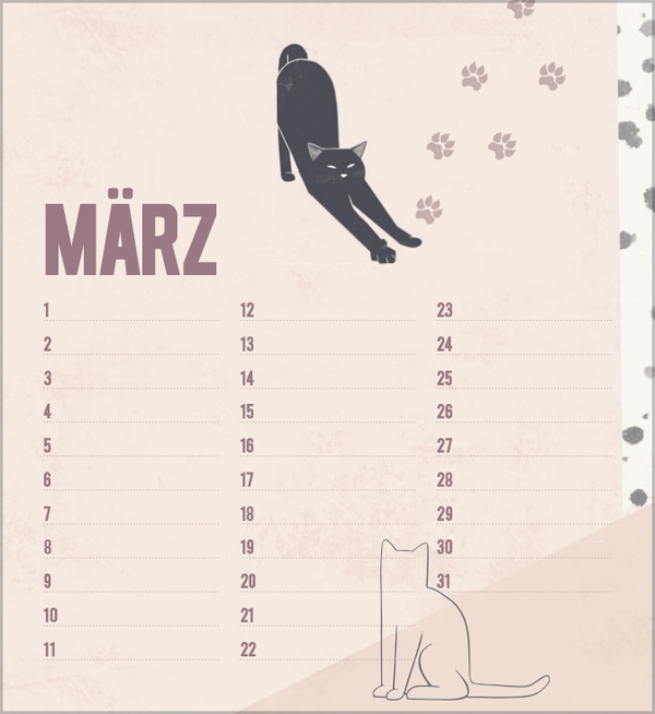 Geburtstagskalender Cats, Innenansicht #3