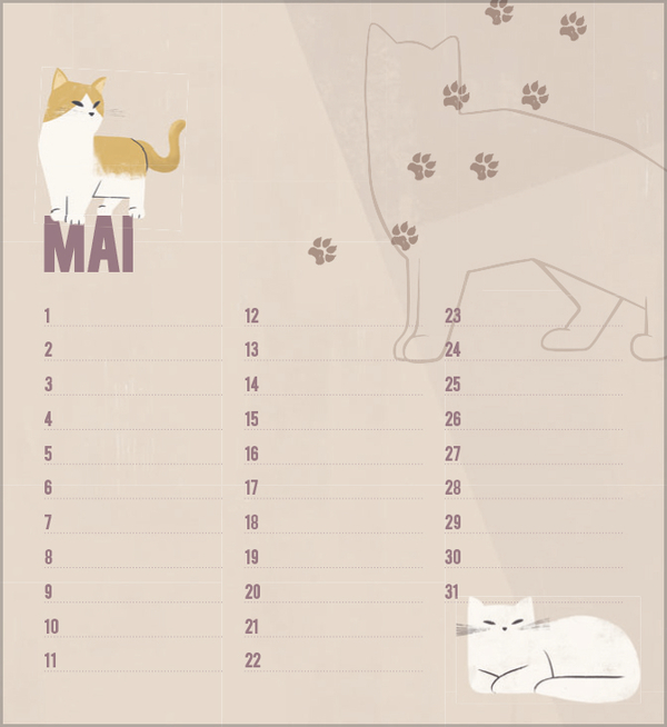 Geburtstagskalender Cats, Innenansicht #5