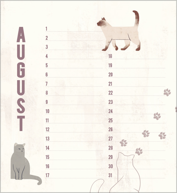 Geburtstagskalender Cats, Innenansicht #8