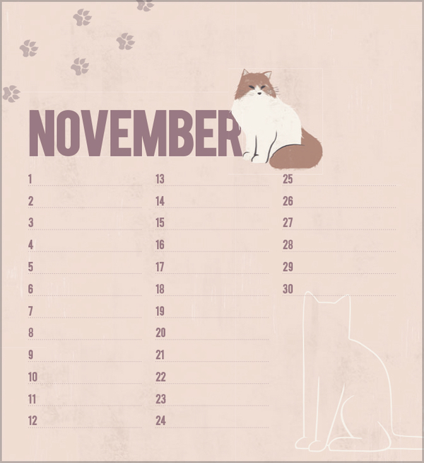 Geburtstagskalender Cats, Innenansicht #11