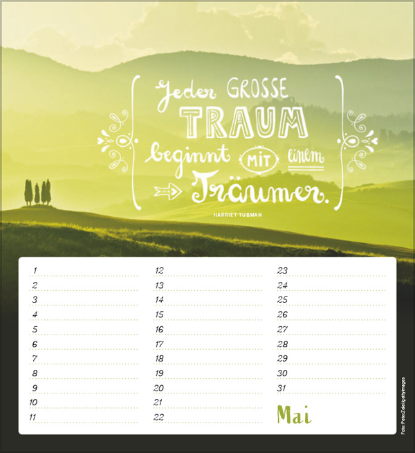 Geburtstagskalender Im herzen barfuß, Innenansicht #5