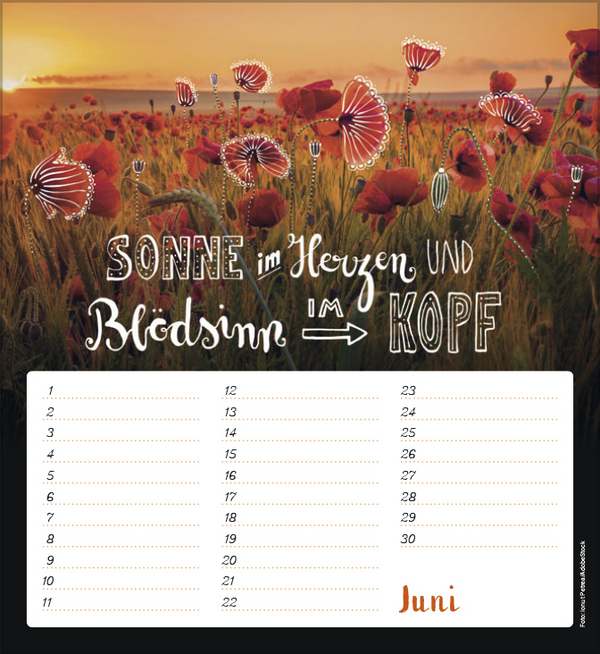 Geburtstagskalender Im herzen barfuß, Innenansicht #6