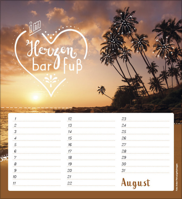 Geburtstagskalender Im herzen barfuß, Innenansicht #8