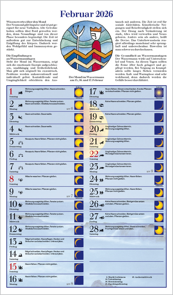 Mit dem Mond im Rhythmus 2026, Innenansicht #2