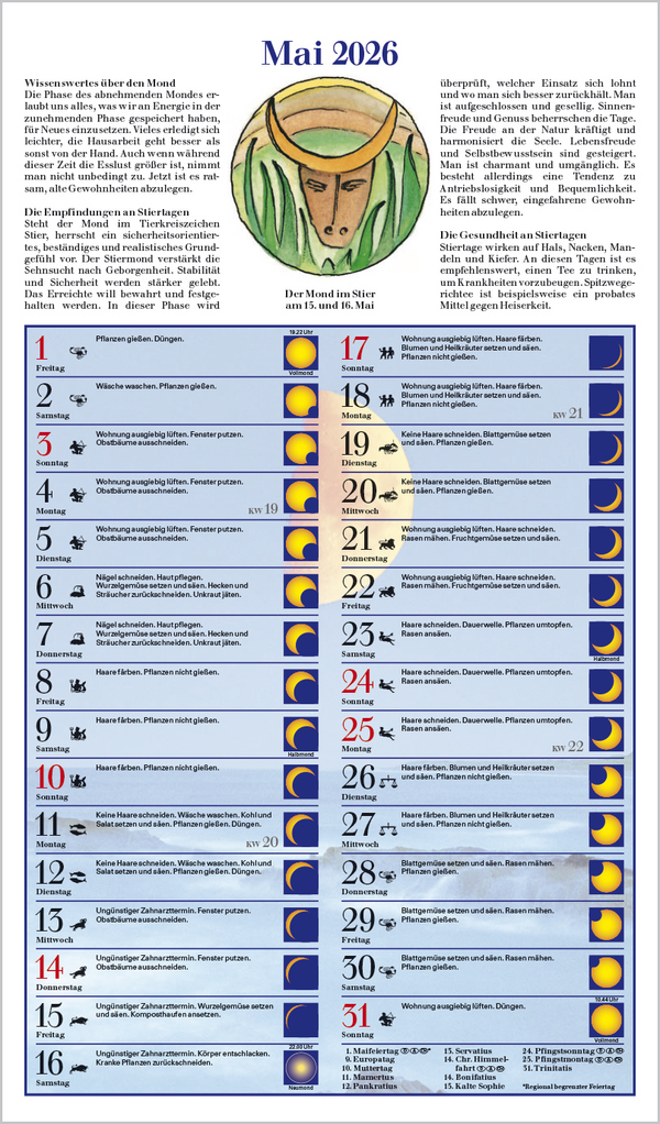 Mit dem Mond im Rhythmus 2026, Innenansicht #5
