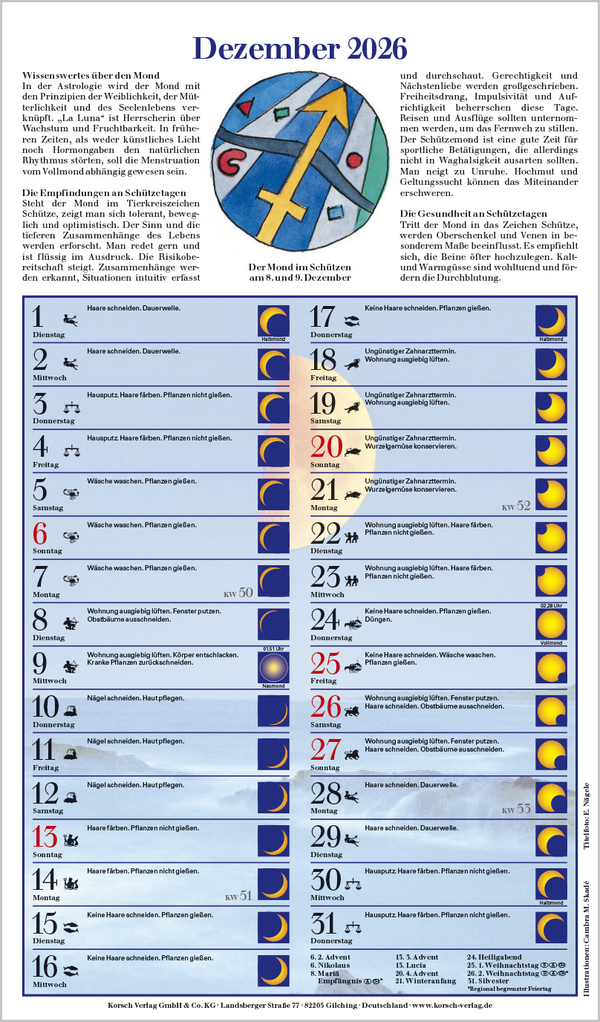 Mit dem Mond im Rhythmus 2026, Innenansicht #12