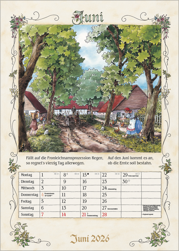 Bauernkalender 2026, Innenansicht #6