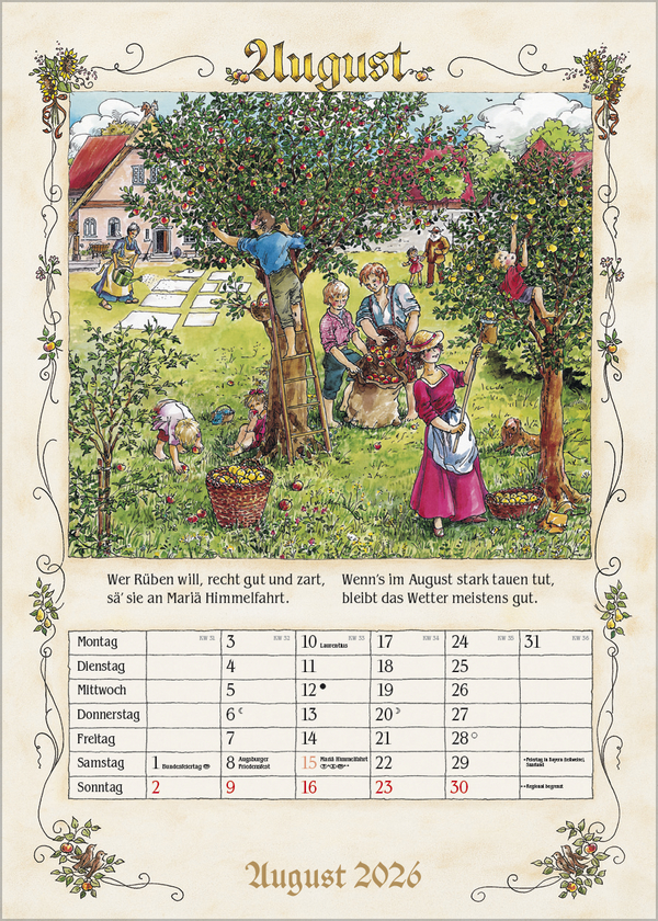 Bauernkalender 2026, Innenansicht #8