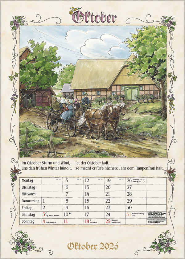 Bauernkalender 2026, Innenansicht #10