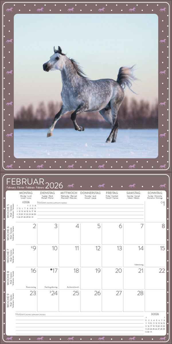 Pferdekalender 2026, Innenansicht #2