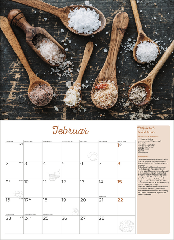 Küchenkalender 2026, Innenansicht #2