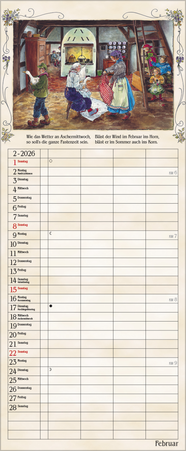 Bauernkalender 2026, Innenansicht #2