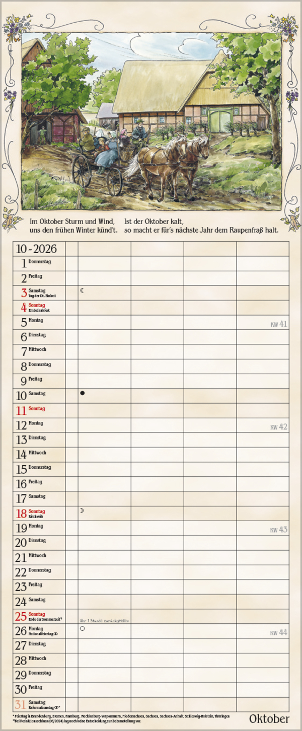 Bauernkalender 2026, Innenansicht #10