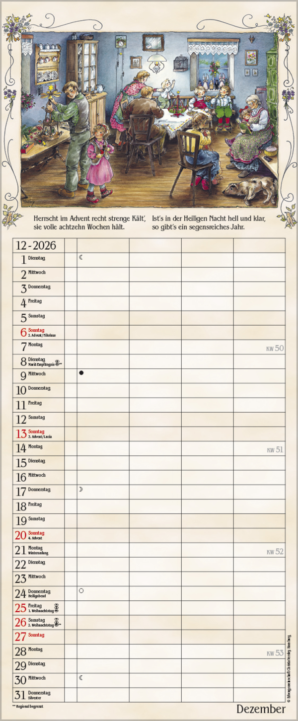 Bauernkalender 2026, Innenansicht #12