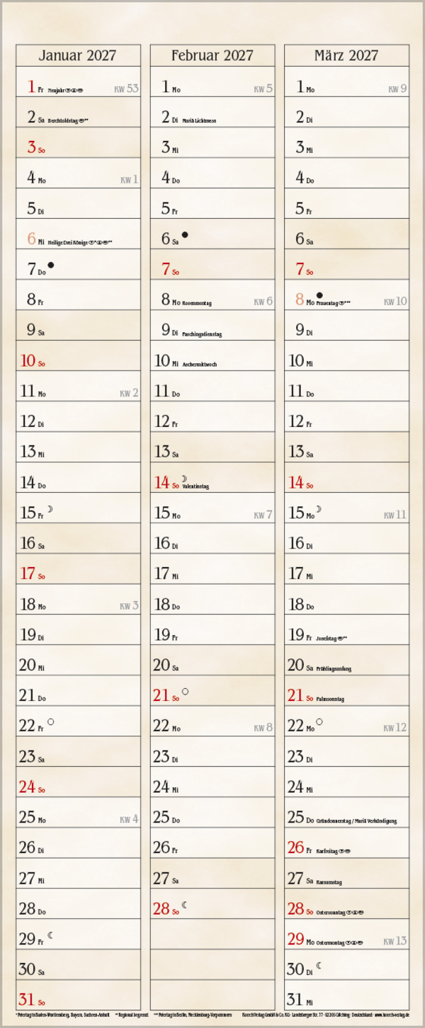 Bauernkalender 2026, Innenansicht #13