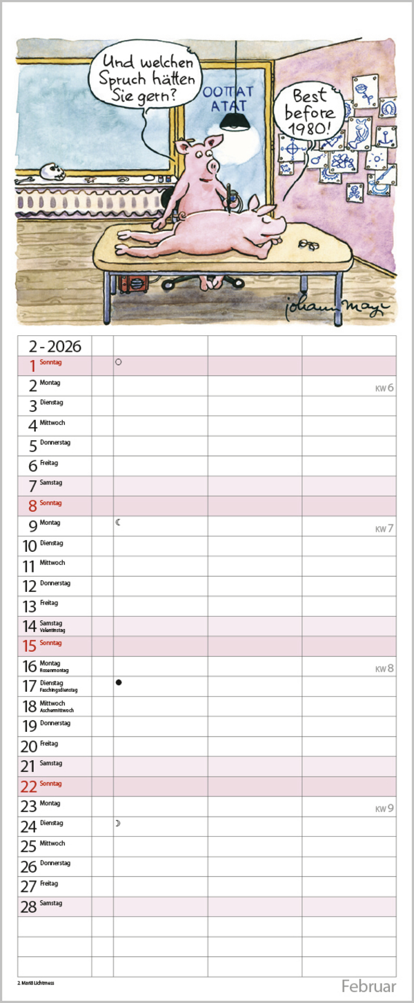 Planer für den (Un-)Ruhestand 2026, Innenansicht #2