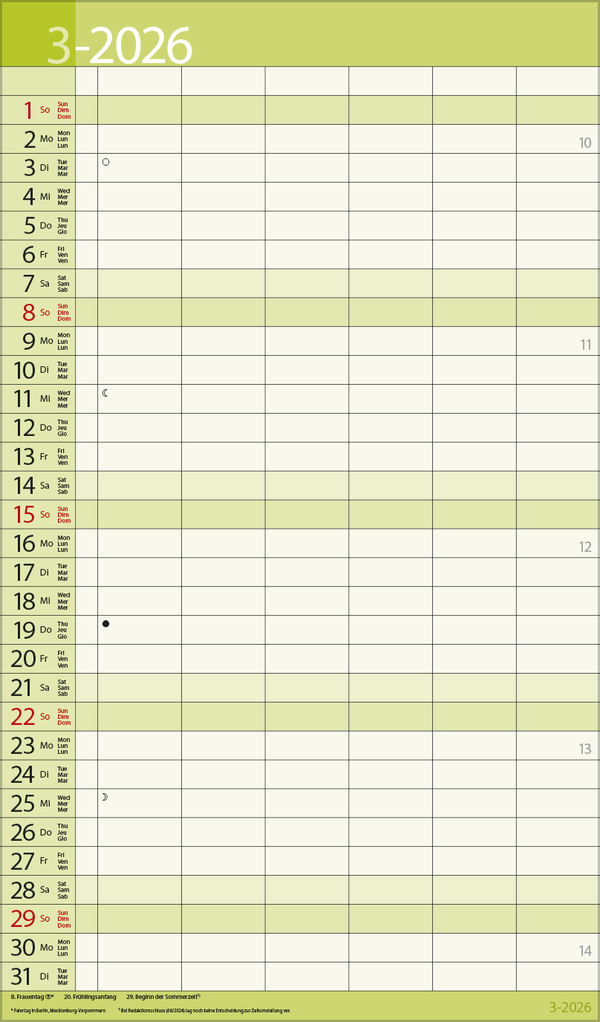 XL Family Timer 2026, Innenansicht #3