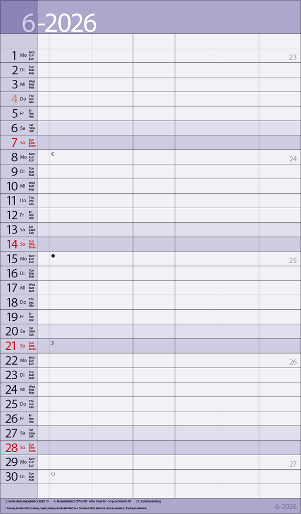 XL Family Timer 2026, Innenansicht #6